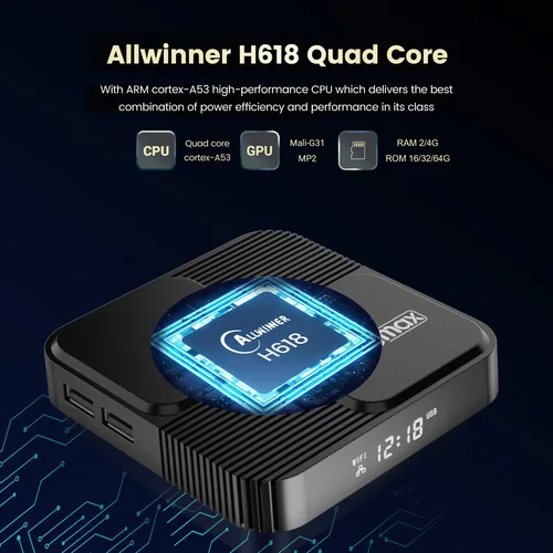 Imagen 2 del producto El más nuevo Android 14 Smart TV Box 8K Ultra HD H618 Wifi de doble banda 5G 4GB 8GB Ram 64GB 128GB Netflix Set Top Box reproductor multimedia G96Max