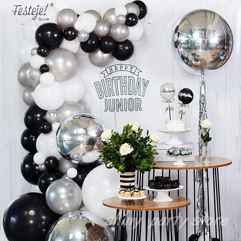 

Multi Colors Latex Air Balloons, Black, White, Birthday Party Decor Supplies, Wedding Event, Baby Shower