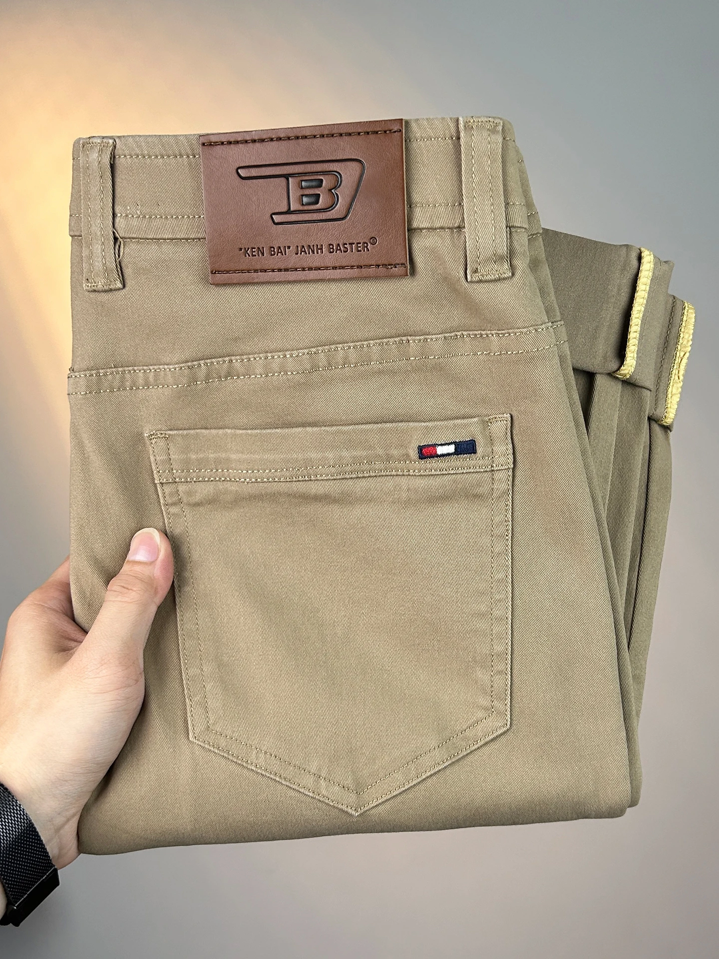 

Autumn Winter New Sle Hong Kong High End Men's Casual Pants Straight Leg Slim Fit Comfortable Busin Long Trousers Khaki ...