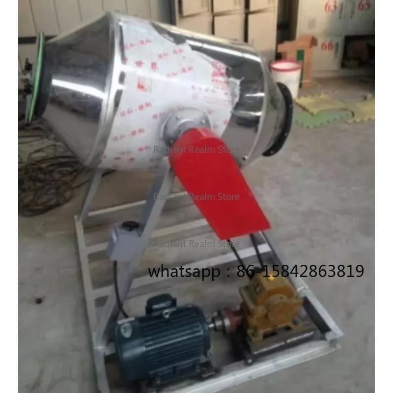 Food Grade Stainless Steel Powder Waist Drum for Grains Mixing Milk Tea Seasoning Food & Motor Core Component
