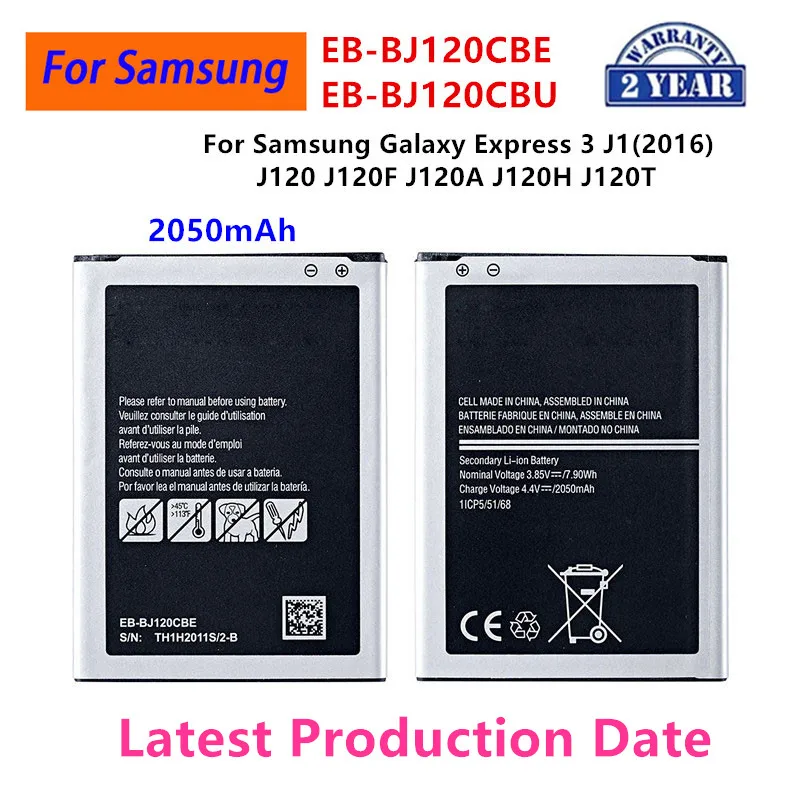

Совершенно новый аккумулятор EB-BJ120CBE EB-BJ120CBU 2050 мАч для Samsung Galaxy Express 3 J1(2016) J120 J120F J120A J120H J120T