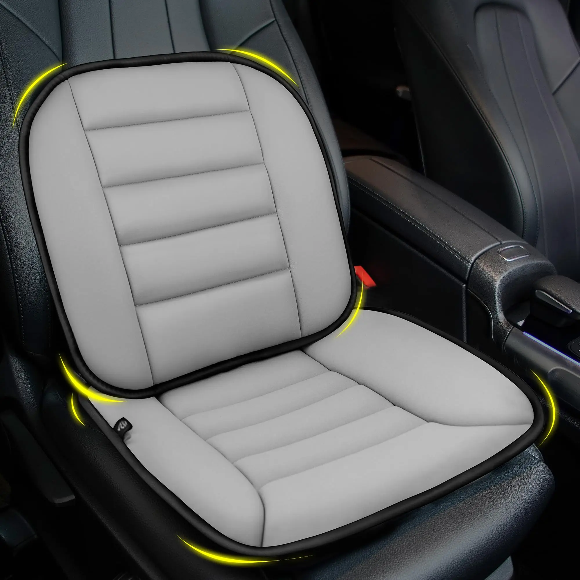 

Memory Foam Car Seat Cushion With Lumbar Support For Drivers And Office Use Gray