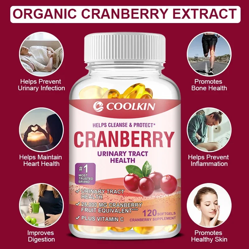 Cranberry Vitamin C Supplement - Relieves Frequent Urination and Supports Urinary Tract Health, Helps Flush The Urinary TractSup