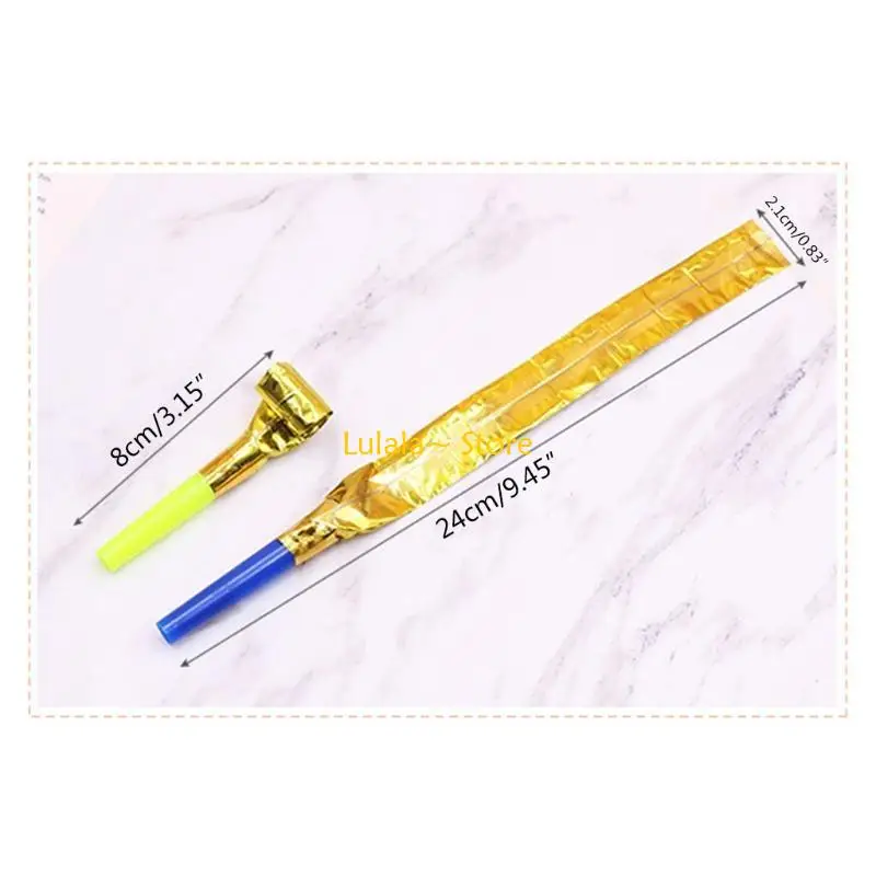 Y4QA 10 Stück Party-Horn-Gebläse, lustige Geburtstags-Blowout-Pfeife für Tütenfüller, Neujahrsfeier, Abschlussfeier, Farben