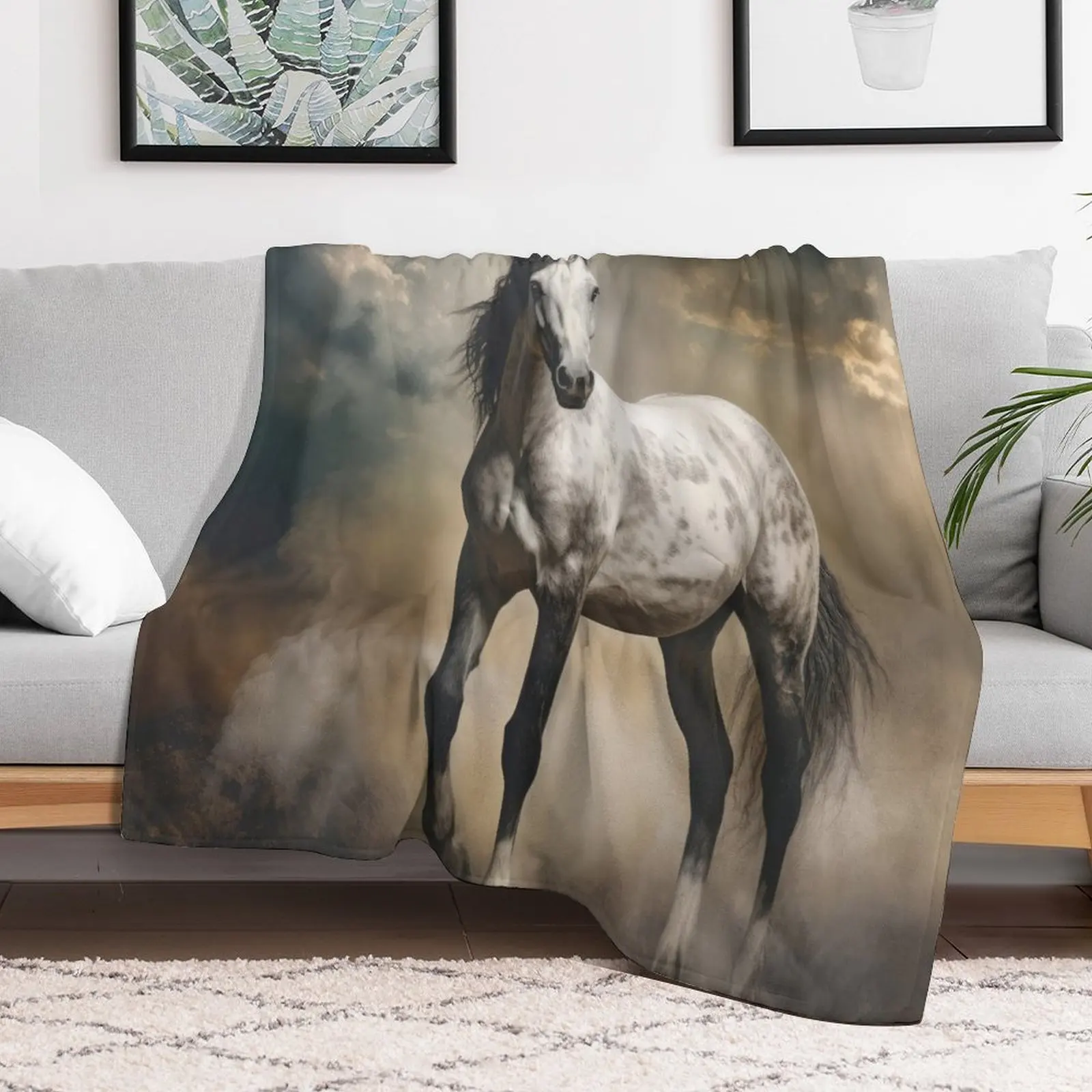 

Appaloosa Mustang 01 Throw Blanket For Baby valentine gift ideas Soft Big Decorative Sofa Blankets
