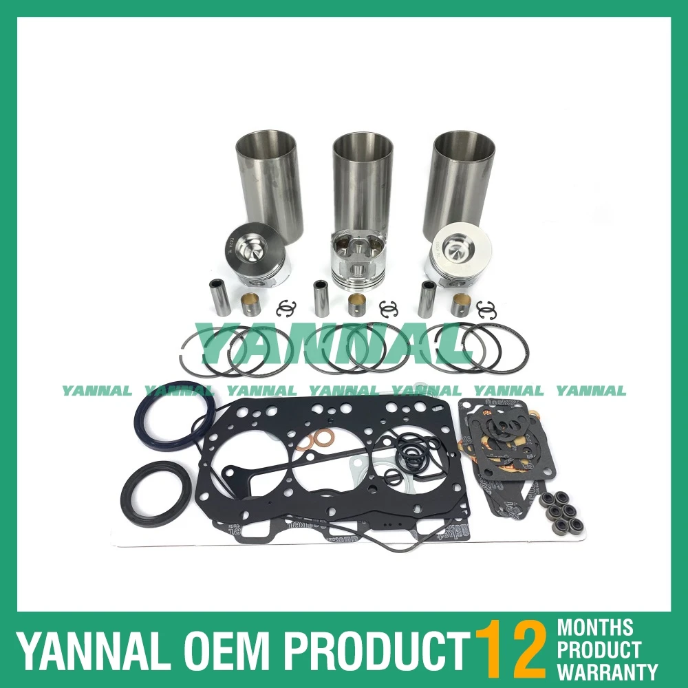 3TNE82 Cylinder Liner Kit With Gasket Set For Yanmar Excavator Engine Parts