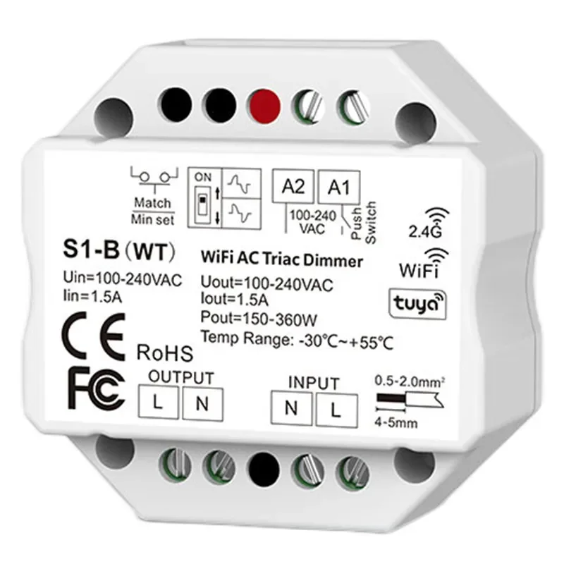 Imagem -04 - Dimmer Triac de Cor Única ac Zigbee Wifi rf Controlador Led Dimmer de Corte de Fase Controlador Remoto R11 2.4g