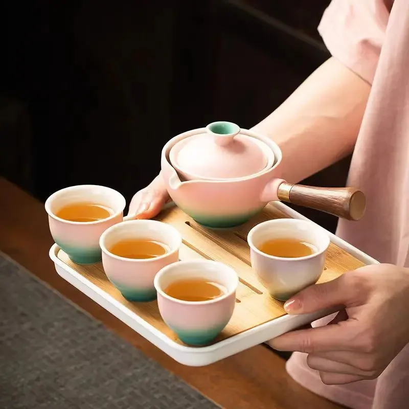 Automatic Rotating Tea Set Household Japanese Style One