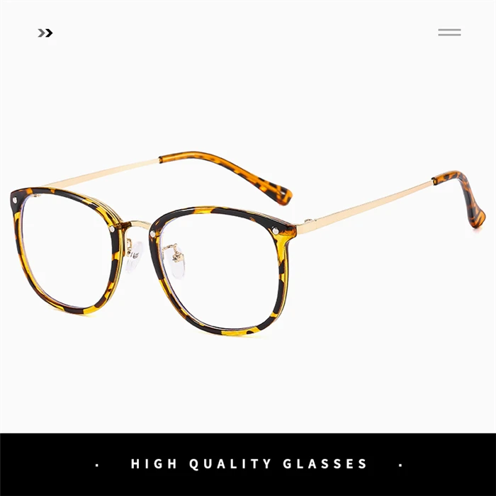 Blaulicht blockierende ovale Brille für die kurzsichtige photo chrome Myopie-Brille mit Leoparden rahmen-0,5-0,75 bis-6 – Detail 4