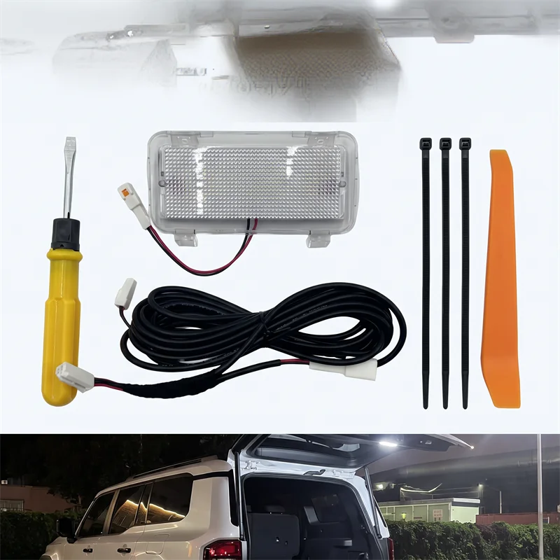 Trunk Tailgate Top LED Luggage Lamp For Toyota Land Cruiser Prado LC250 J250 2024-2026 Suitcase Interior Accessories