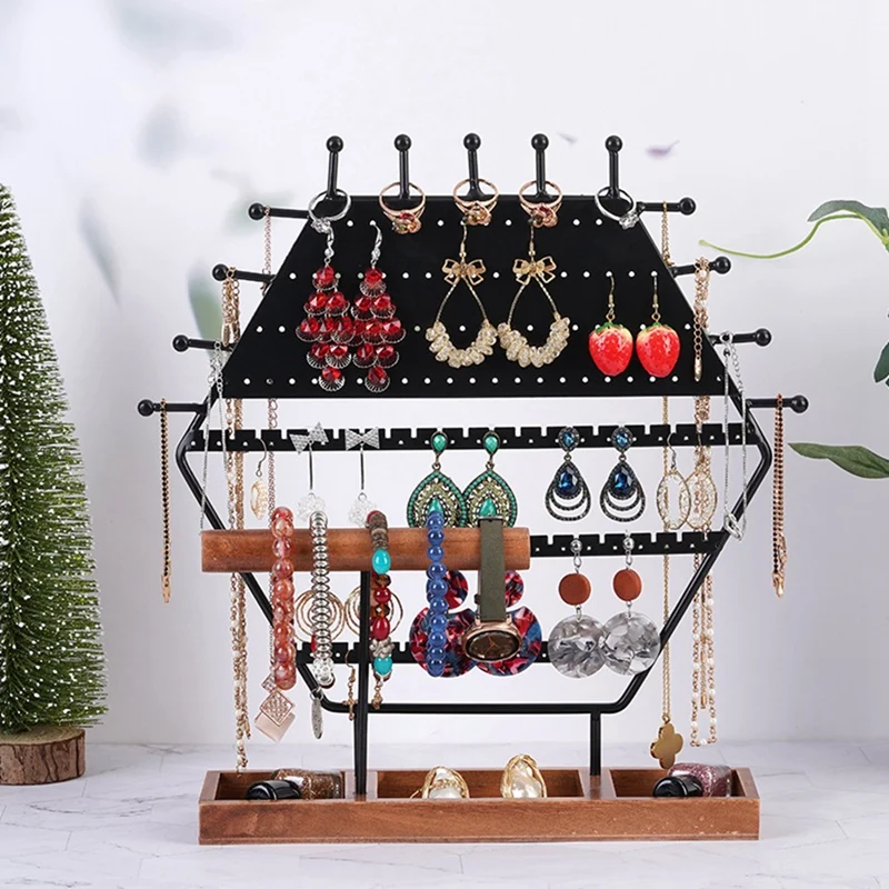 Version Hexagonal Jewelry Display Rack Jewelry Storage Rack Jewelry Display Rack Earring Storage