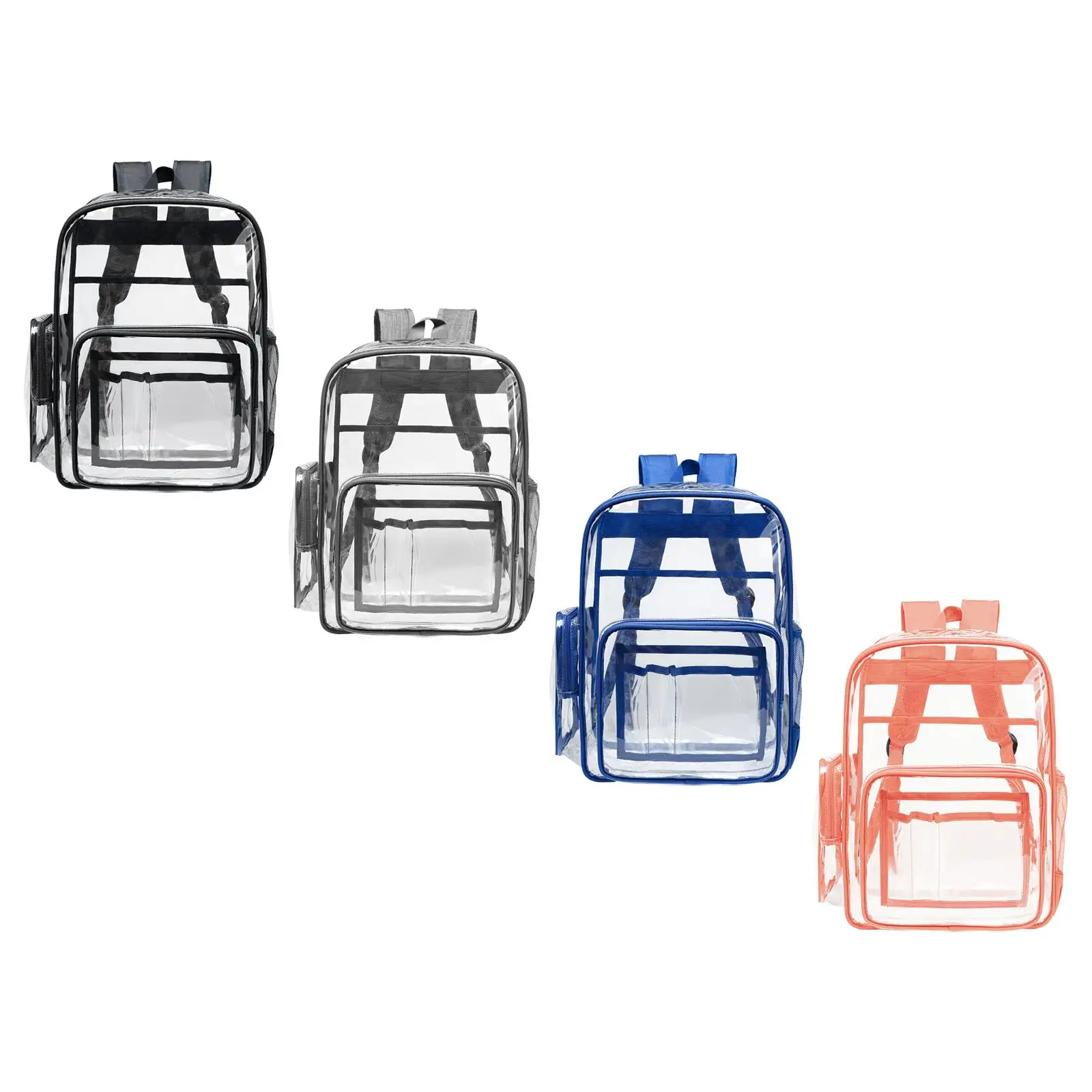 Clear Backpack Travel Bag Multipurpose PVC Transparent Backpack School Bag Book Bag for College Festival Camping Concert Stadium