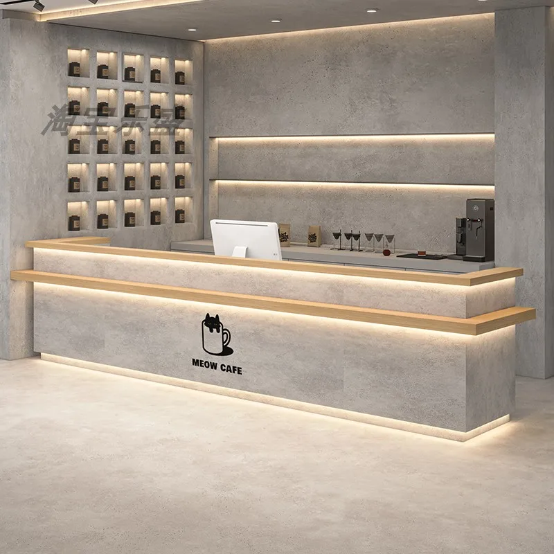 Industrial style bar bar milk tea shop coffee shop cashier restaurant front desk bistro barbecue reception desk