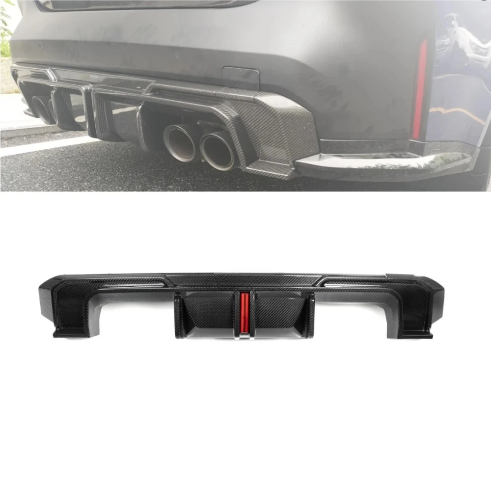 

NEW Dry Carbon Fiber SQ Style Rear Bumper Diffuser With LED Light for BMW M3 G80 4-door/M4 2-door G80 G82 G83 Rear Diffuser