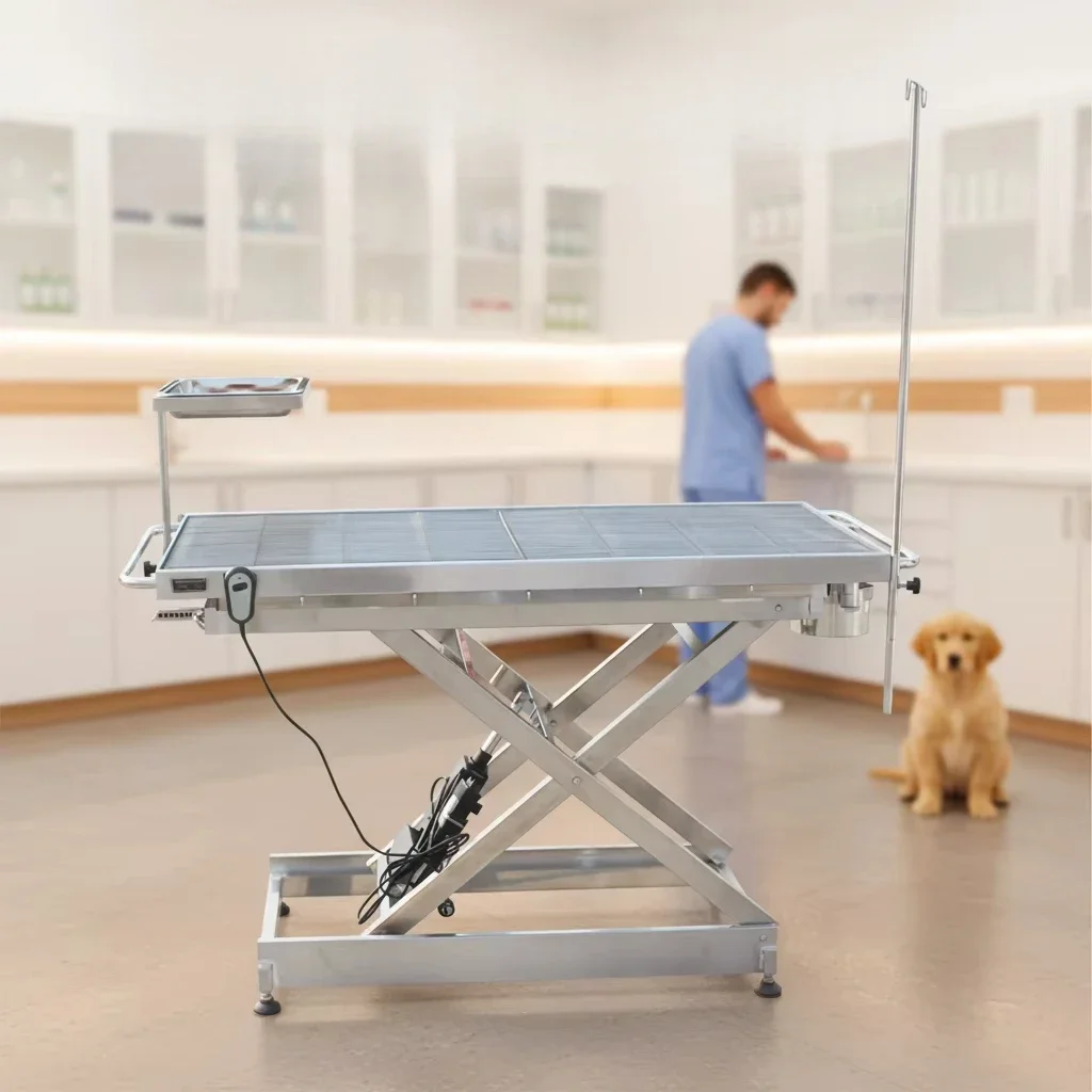 Veterinary Instrument Variable Tilt Animal Operating Table 304 Stainless Steel Pet Surgery Table for Veterinary Hospital Use