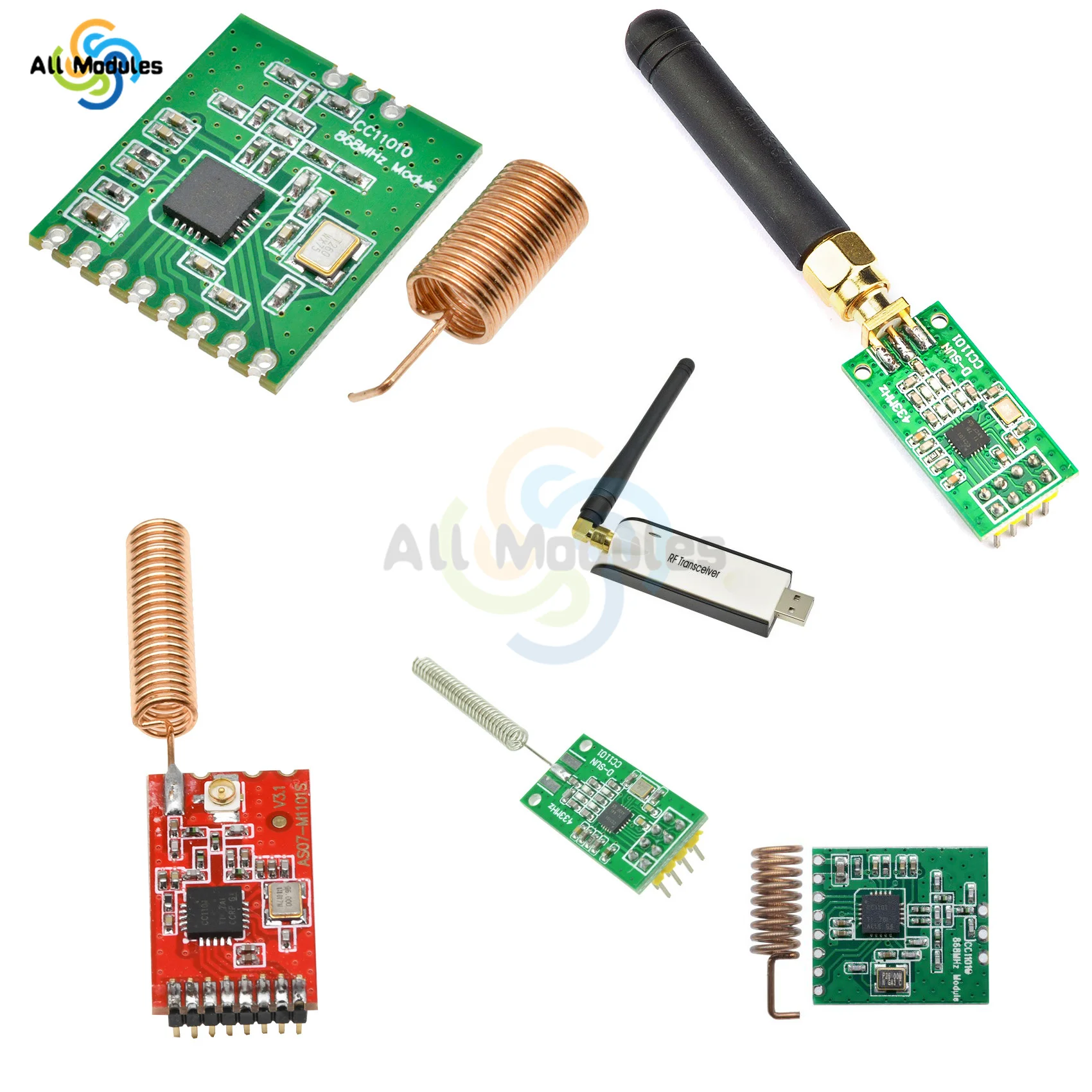 CC1101 Wireless RF Transceiver Board Module 315/433/868/915MHZ M115 Long Distance Transmission Antenna For FSK GFSK ASK OOK MSK