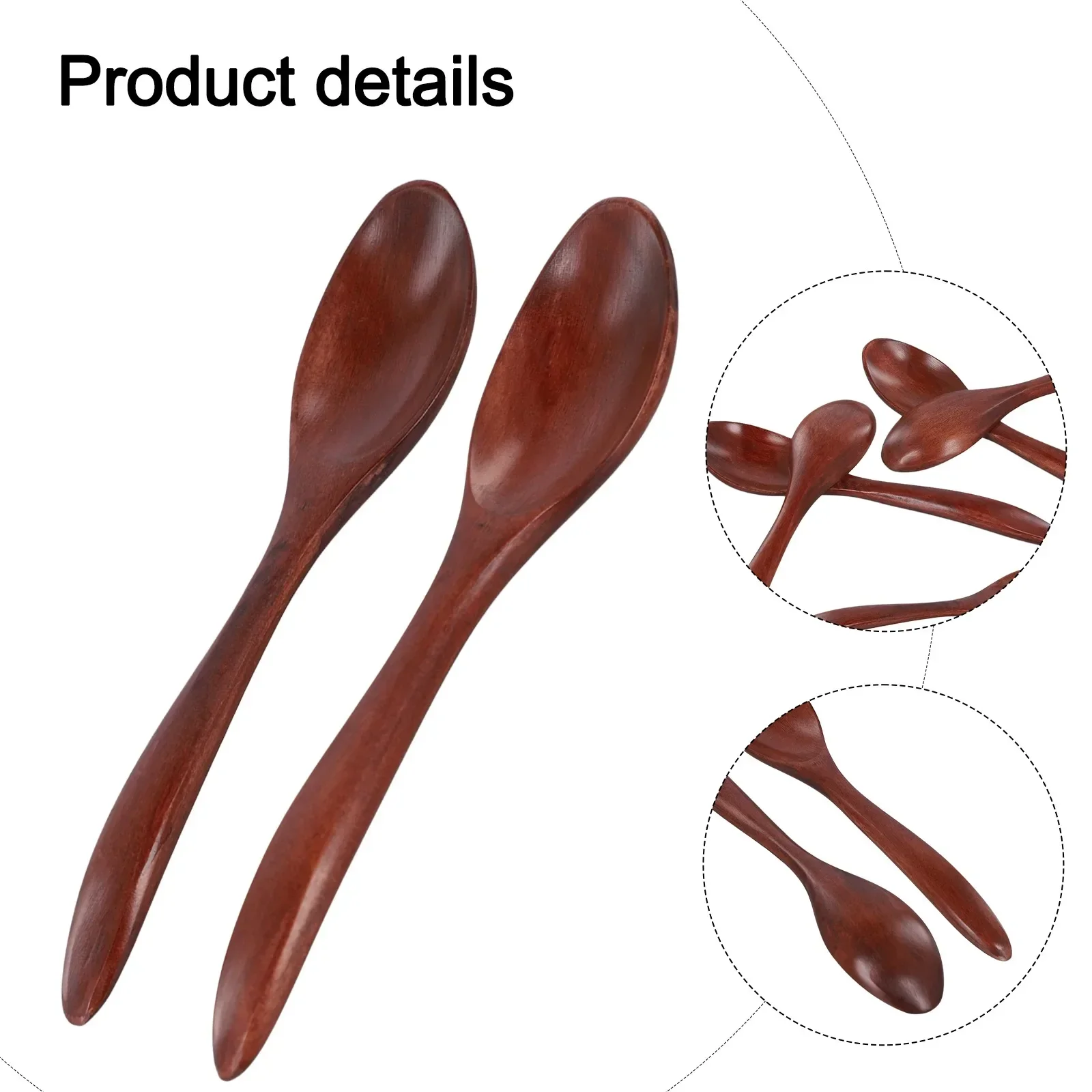 

2020 Hot Newest Practiacl Spoon Soup Catering Cooking Replacement Teaspoon Utensil 14cm Wooden 5Pcs Accessories