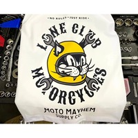 New Lone Motorcycle Club Bicycle Men's and Women's Cotton T-Shirt Fashion Large Size Top Casual Short Sleeve New Arrival T-Shirt