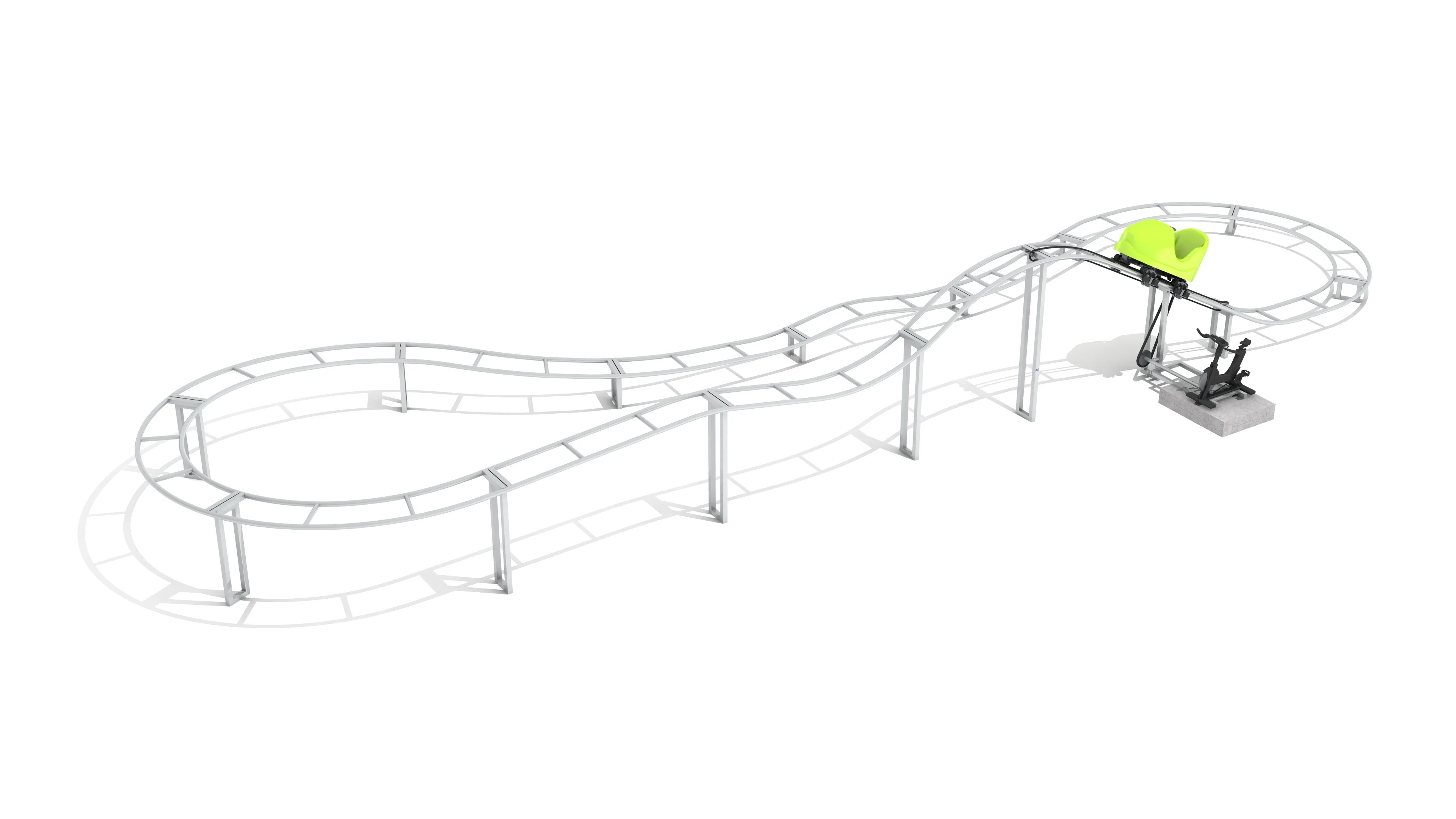 2026 Hot Sale Steel Kids Roller Coaster Track Train Manpower Operated Ride for Fun! for Outdoor Amusement Parks & Shopping Malls