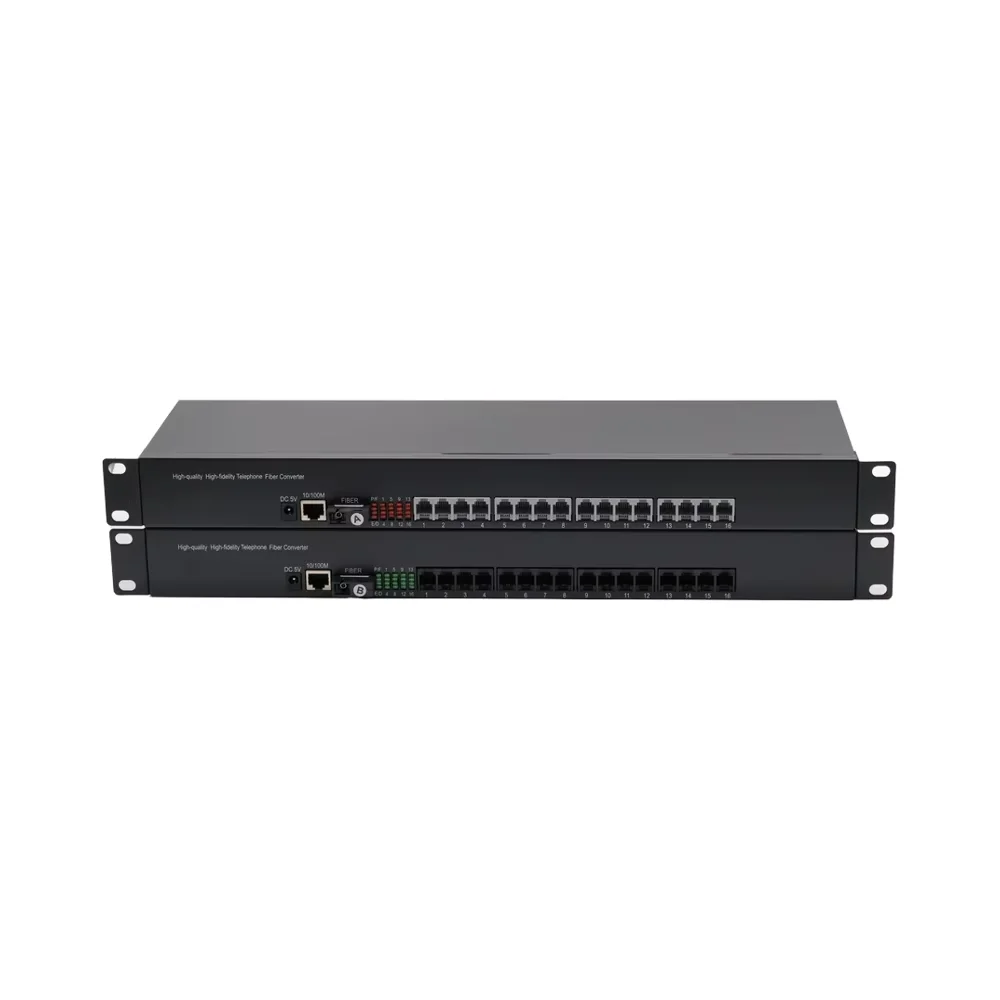 FXS FXO 32-Port 20km Single Mode Telephone Line Ethernet Converter Optical Fiber Multiplexer Fiber Optic Transceivers