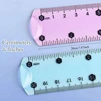 1/3pcs Transparent Soft Ruler, Flexible Shatterproof Straight Edge, Foldable Ruler for Office Drawing, Measuring Tool Stationery 5