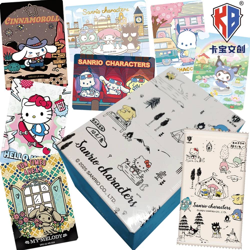 Kabao Original Sanrio Characters Collection Cards for Kids High Quality Cartoon Stars Kuromi Cinnamoroll Exquisite Cards Gifts