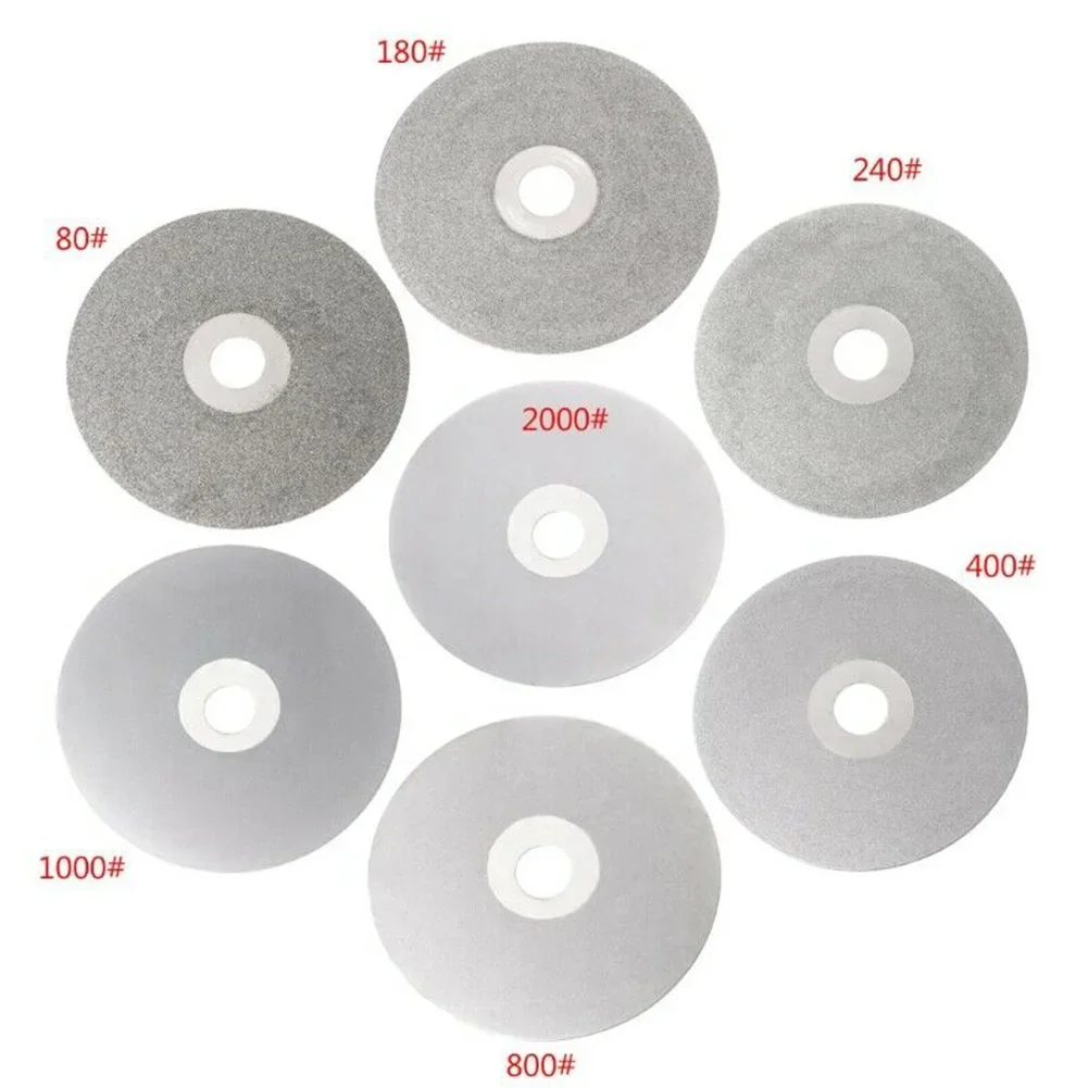 1pc 100mm 80-2000# Diamond Grinding Disc Flat Lap Wheel Lapidary Grinding Wheel For Crystal Jewelry Jade Glass Polishing