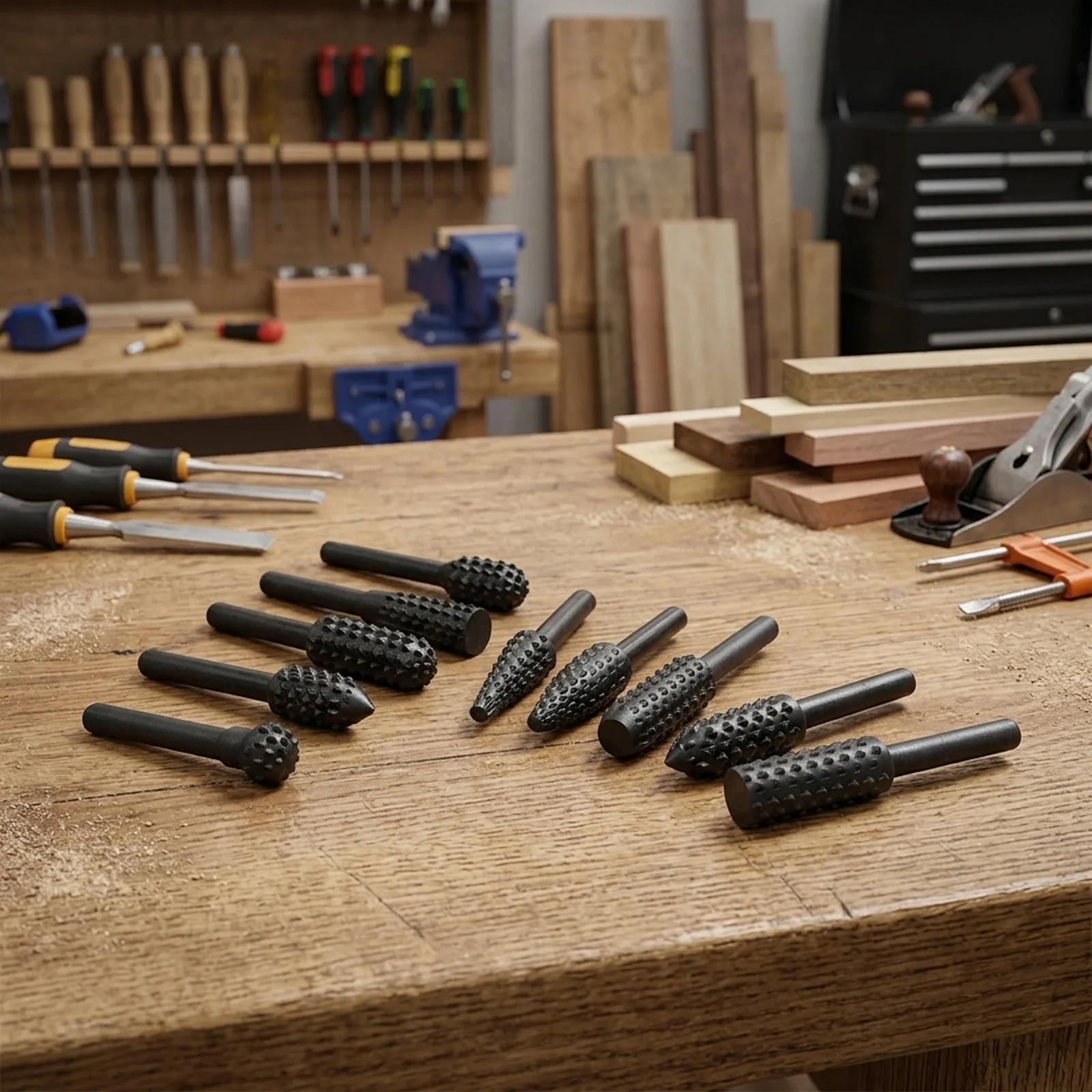 For Die Grinders Carving Tools Die Grinder Bits For Crafting 10 Piece Rotary Bit Set 10 Piece Set Heat Treated Steel