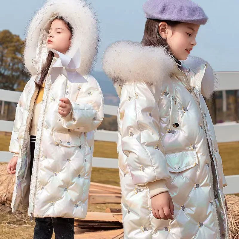 -30℃ Winter Thick Coats New Kids Hooded Fleece Warm Outerwear Cashmere Padded Jackets Boys Girls Cotton Clothes 5-12 Years