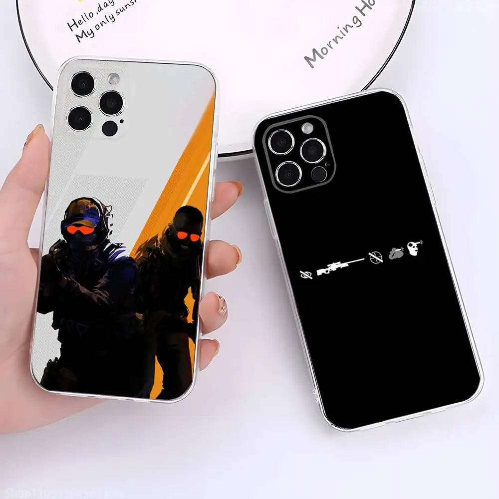 

C-CS2 Game Phone Case For iPhone 17,16,15,14,13,12,11 Pro,Max,Plus,X,XS,XR,SE4,E Mini Transparent Soft Cover