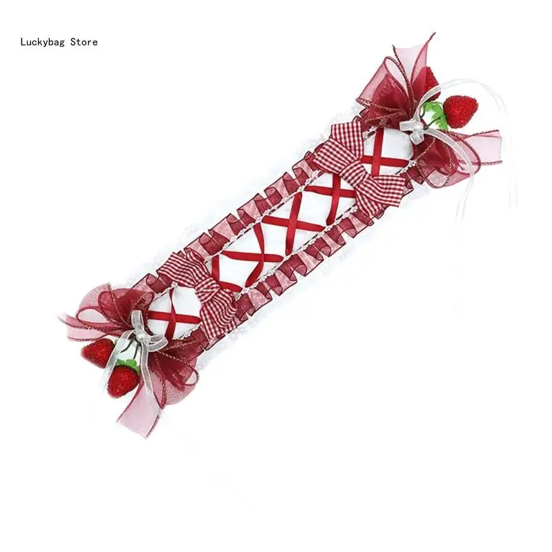 Delicate Headband Strawberry Elegant Bowknot Hairhoop Costume Props