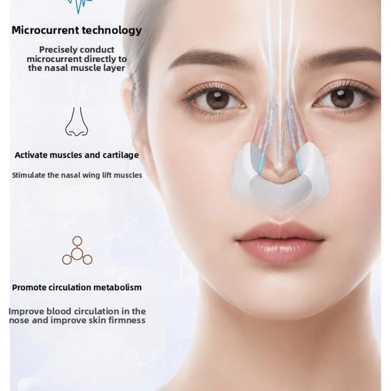 Home Nasal Beauty Shaping Tool  Electric Nose Lifter Clip with Micro‑Current Pulse Color Light for Nostril Reshape