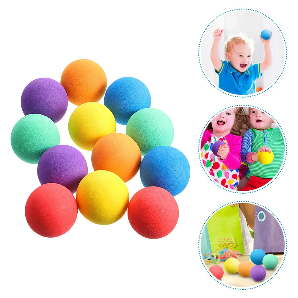 

24 Pcs Filling Eva Sponge Ball Toddler Toys Bounce Carnival Toss Game Colorful Balls