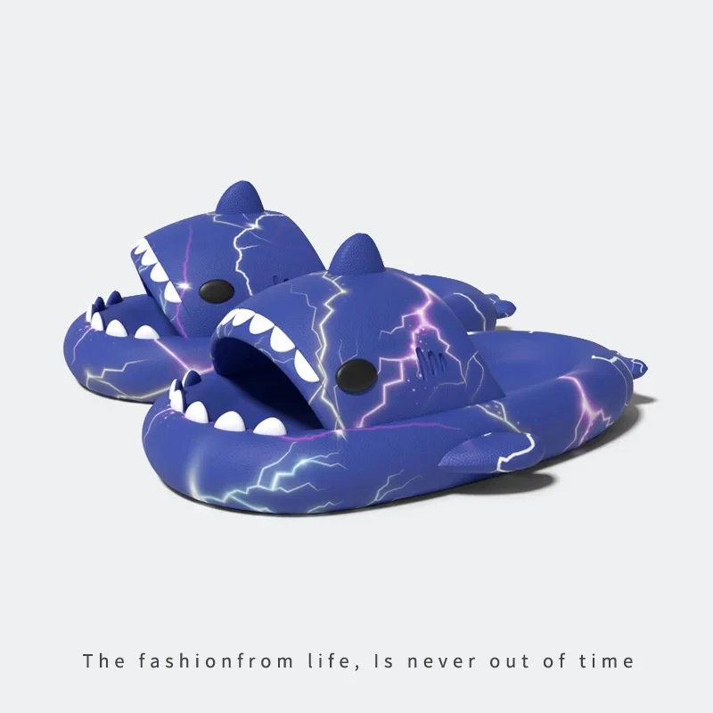 Women Man Shark Slippers Couple Beach Slipper Wearing 4cm Thick Bottomed Home Sandals For Summer Outings 06EVA Beach Slipper