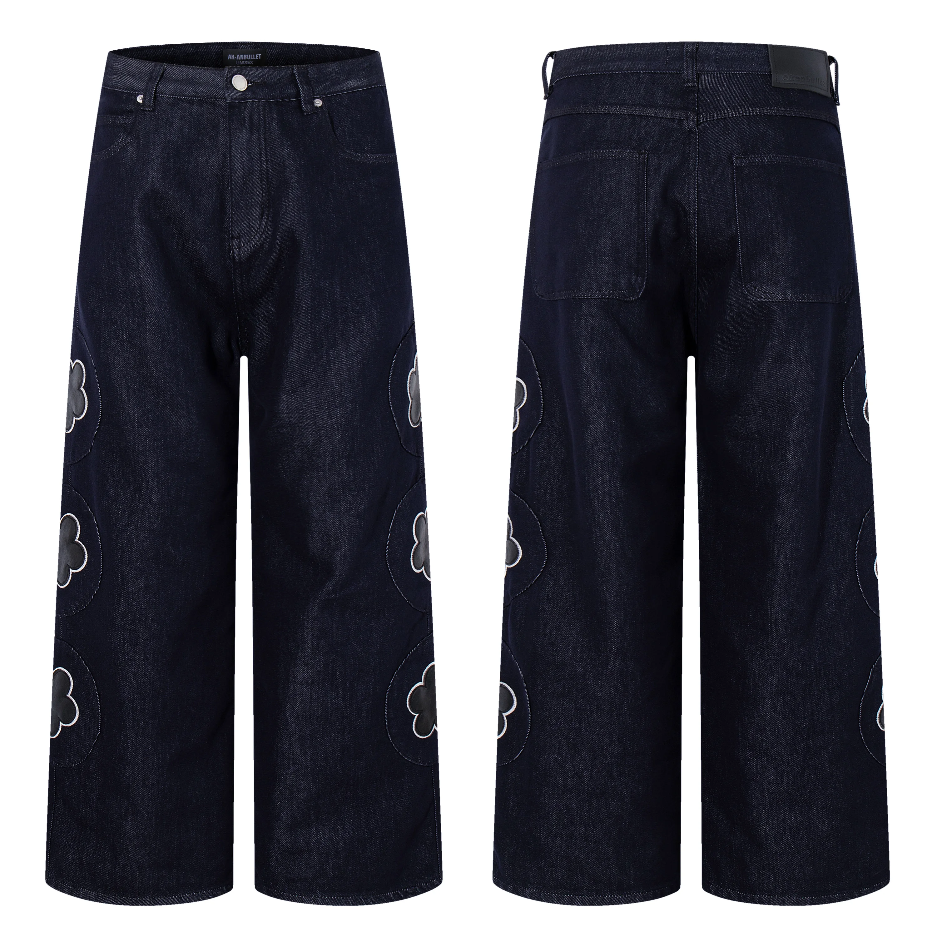 

AL80039 BLCG High Waist Super Quality Loose Fitting Denim Pants Heavy Thick Unisex Fashion Stylish Jeans