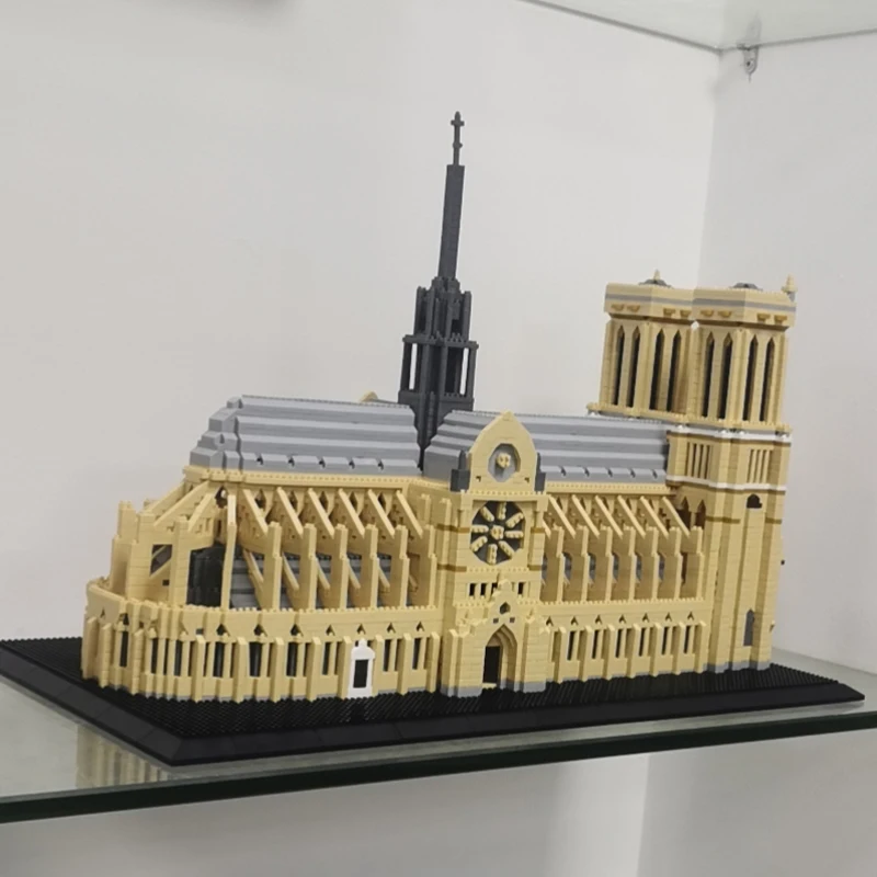 Arquitetura Mundial Mini Blocos de Construção para Crianças, Notre-Dame DE Paris, Igreja Cidade Tijolos, Brinquedos como Presentes, 7380PCs