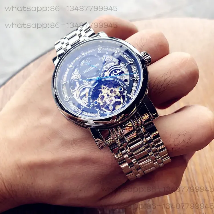 Black Samurai Watch Men's Automatic Mechanical Watch Student Business Waterproof Tourbillon Skeleton Watch Brand