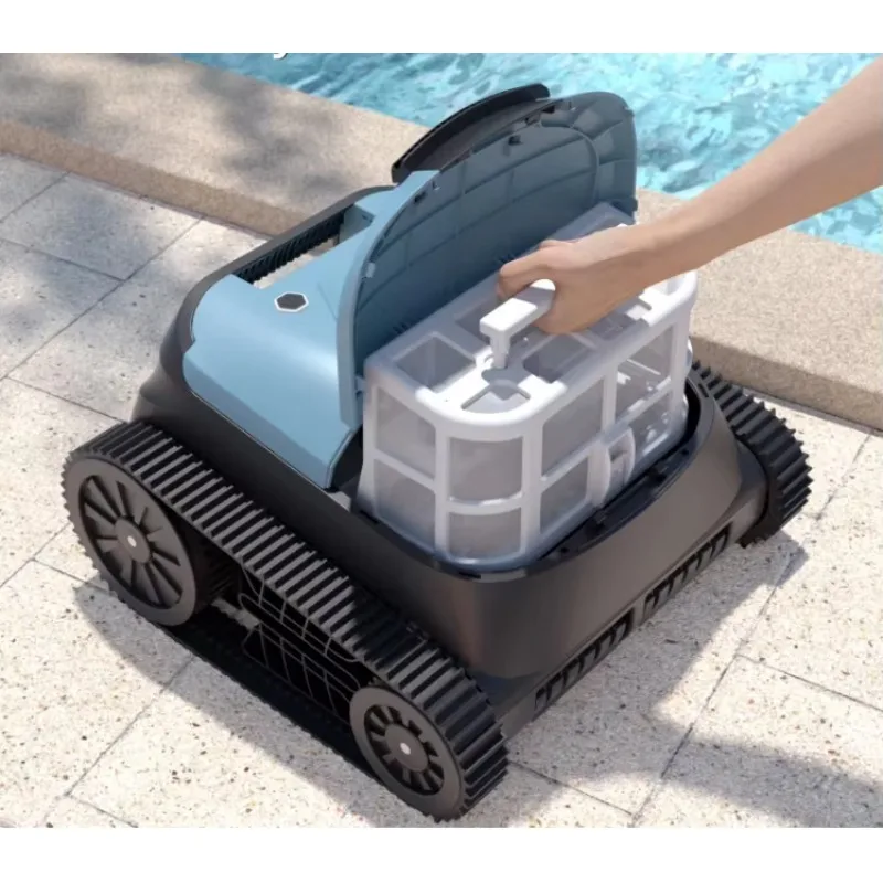 Automatic Cordless Robotic Pool Cleaner  Wall Climbing Smart Mapping for Inground Pools