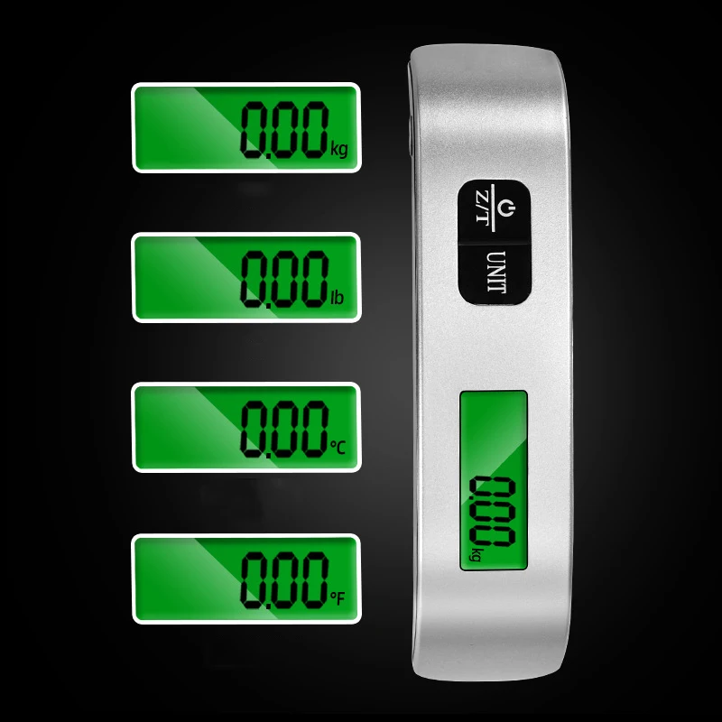 مقياس محمول شاشة الكريستال السائل الرقمية 110lb/50 كجم الأمتعة الإلكترونية حقيبة معلقة السفر يزن الأمتعة حقيبة أدوات توازن الوزن #4