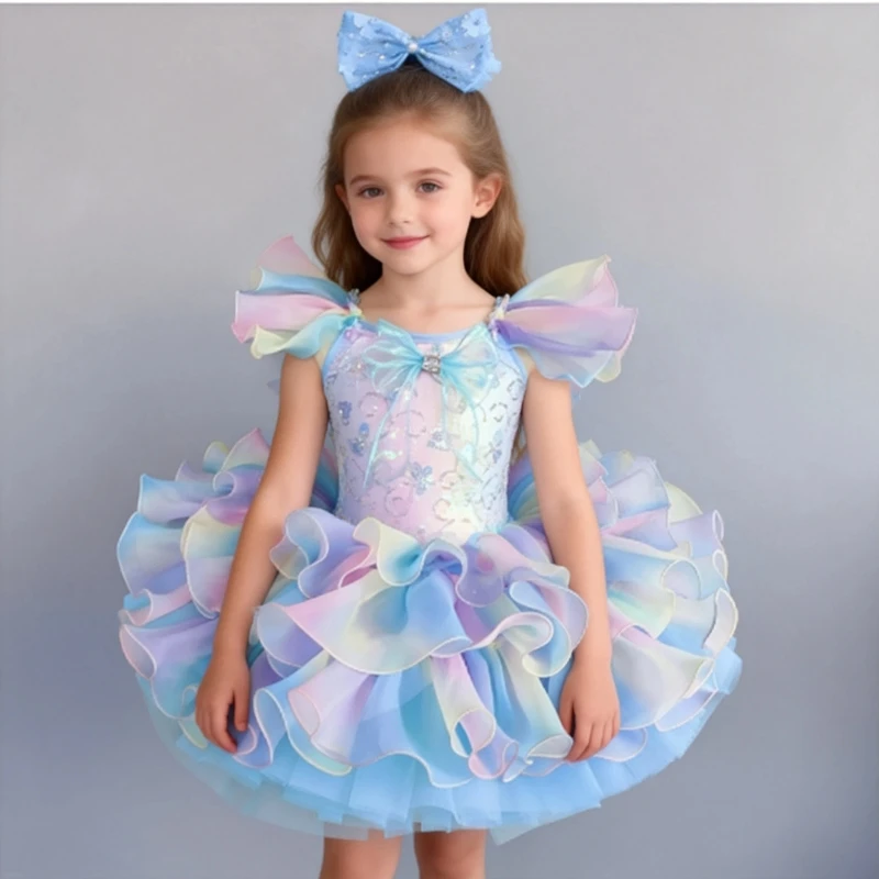 

Летняя детская юбка-пачка для танцев с лебедем, балетная юбка для девочек, нарядная детская одежда, юбка для вечеринок, детская одежда, жилет для детей