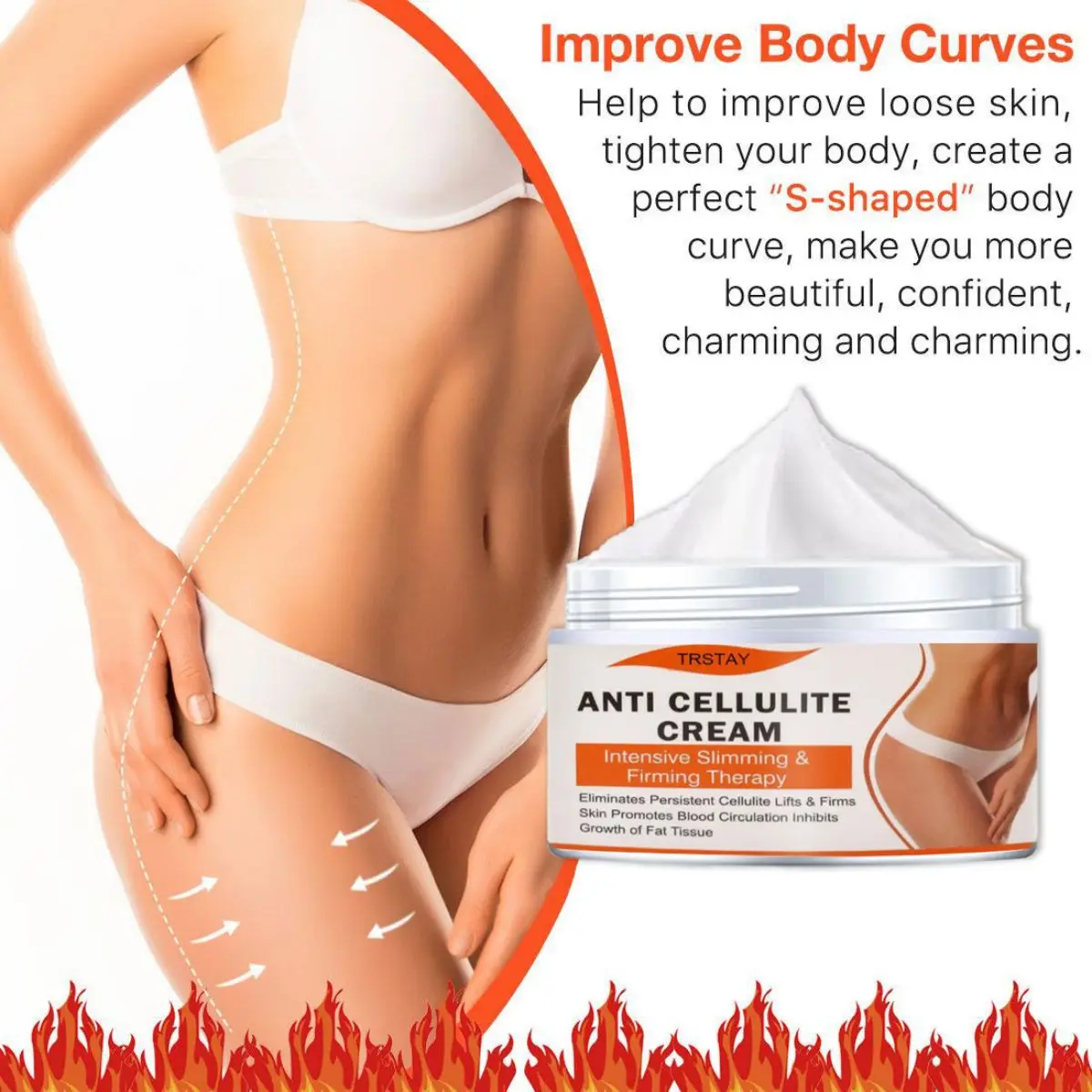 Slimming Weight Loss Body CareCream Remove Cellulite Lift Firming Shape Legs Beautiful Buttocks Anti Wrinkle Whitening