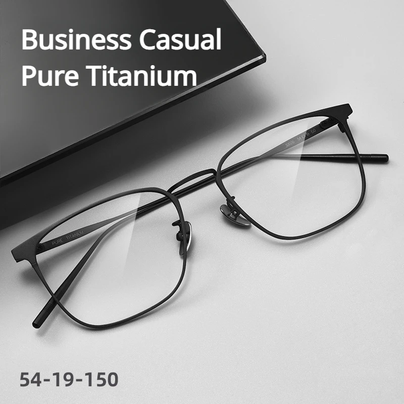 

Pure Titanium Eyeglass Frame Ultra Light Thin Frame Glasses Business Retro Eyeglass Men Myopia Prescription Glasses Frames