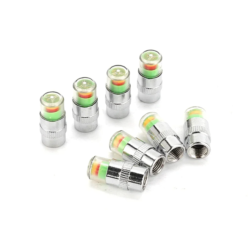 8 PCS Car Tire Pressure Valve Indicator Car Tire Pressure Monitor Valve Cap W/Sensor Indicator 3 Color Eye Wheels Tires & Parts