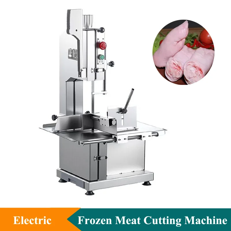 

Stainless Steel Large Meat Slicer Machine Commercial Meat Bo ne Saw Machine Semi-automatic Fish Cutting Machine