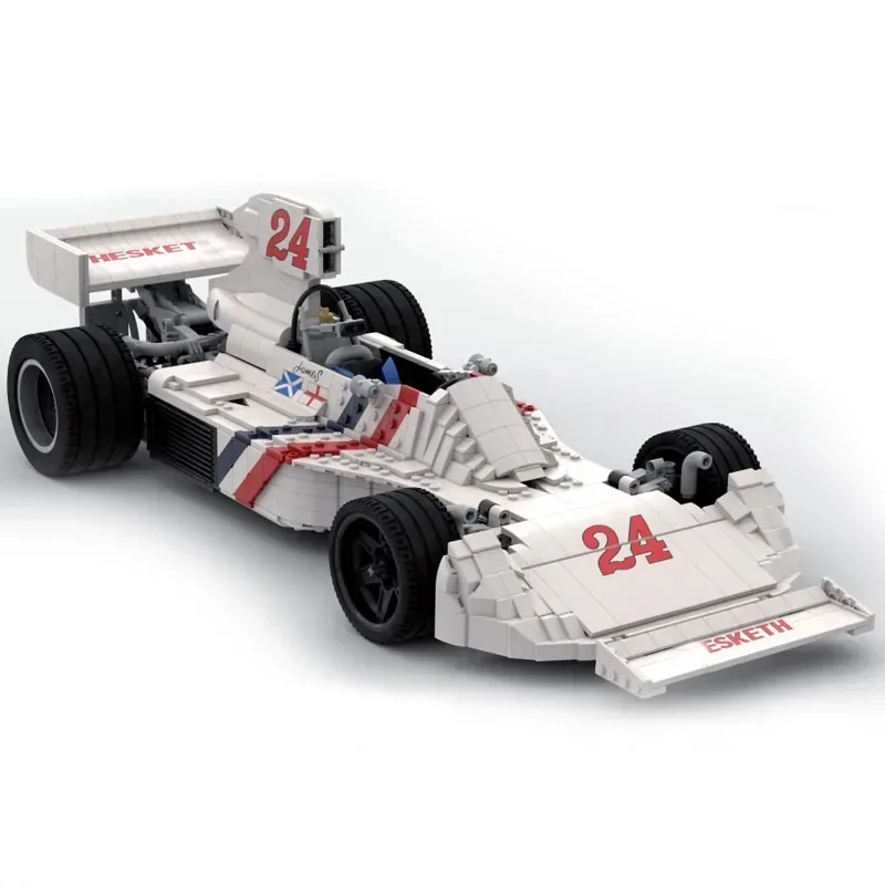 Classic model MOC-130285 Hesketh 308B scale 1:8 Formula 1 Race Car Model Buiding Creators Block Bricks Toys Kids Birthday Gifts