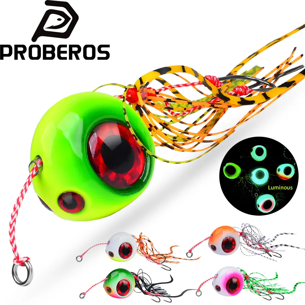 PROBEROS 1 Stück Jig Salzwasser-Angelköder 40G-180G Bass Wobbler Karpfen Crankbait Pesca Künstlicher Köder Meeresfischen-Köder Jig-Köder