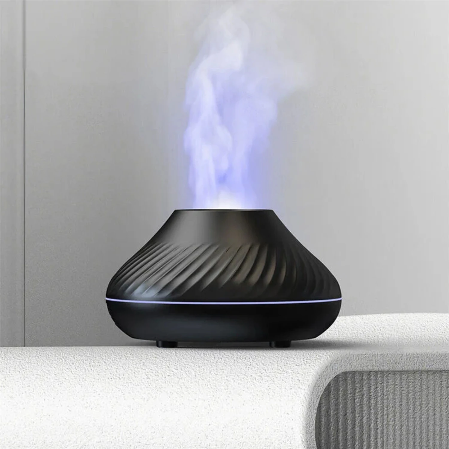 Volcano Fragrance Diffuser Essential Oil Lamp Usb Portable Air Humidifier With Colorful Flame Night Light Suitable  Bedrooms