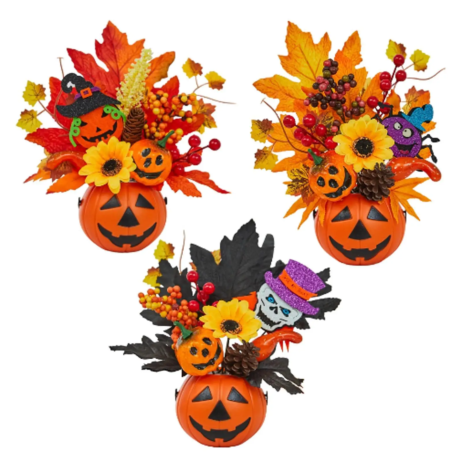 اليقطين الاصطناعي، أوراق القيقب، زهور البخاخ، الخضار، رغوة الخريف، اليقطين، ديكور الهالوين للداخلية، الشرفة، الخريف، المنزل