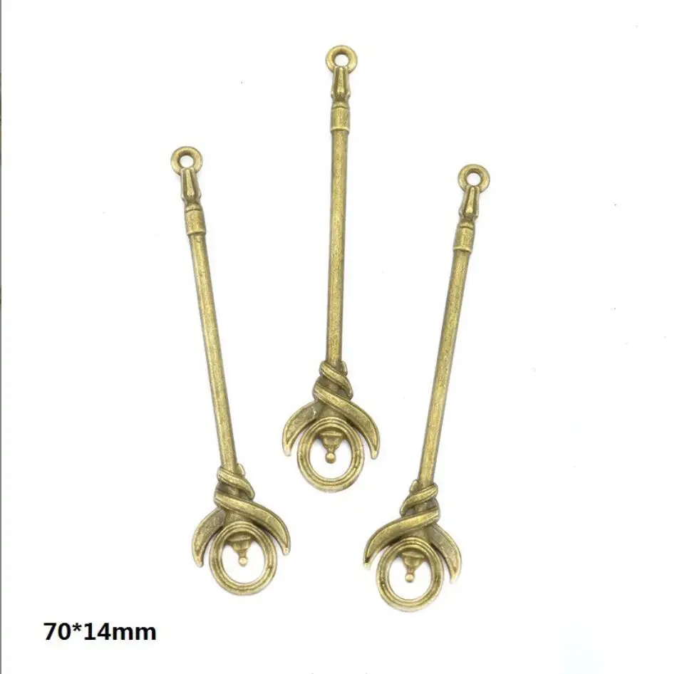 10pcs 70*14mm Antique Silver Color Alloy Cross Sword Charms Pendant Designer Charms Fit Jewelry Making DIY Jewelry F0671