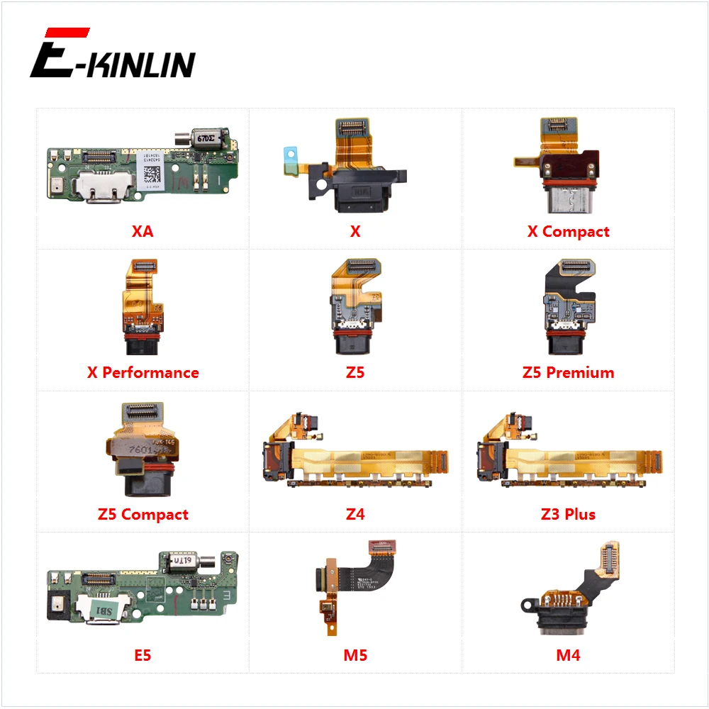 Power Charger Dock USB Charging Port Plug Board Flex Cable For Sony Xperia XA X M5 M4 E5 Z3 Z5 Compact Premium Plus Performance